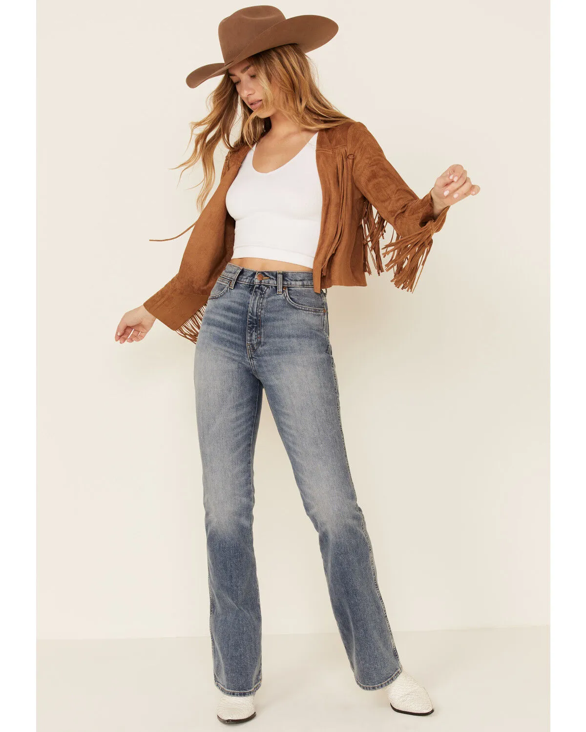 Product Name:  Vocal Women's Faux Suede Western Fringe Jacket