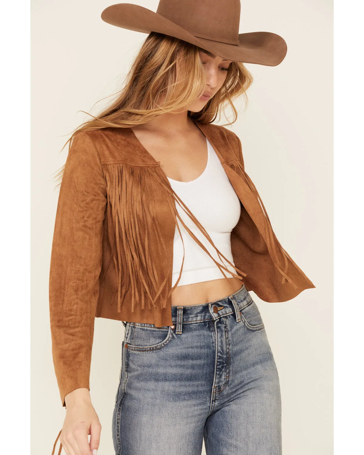 Product Name:  Vocal Women's Faux Suede Western Fringe Jacket