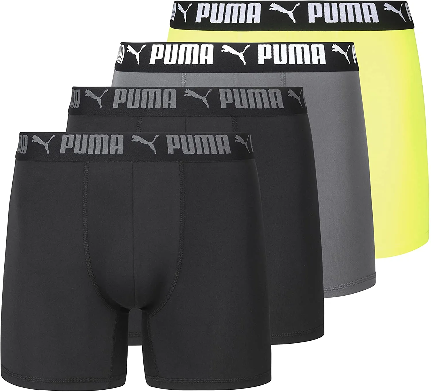 PUMA Men's 4-Pack Performance Boxer Briefs