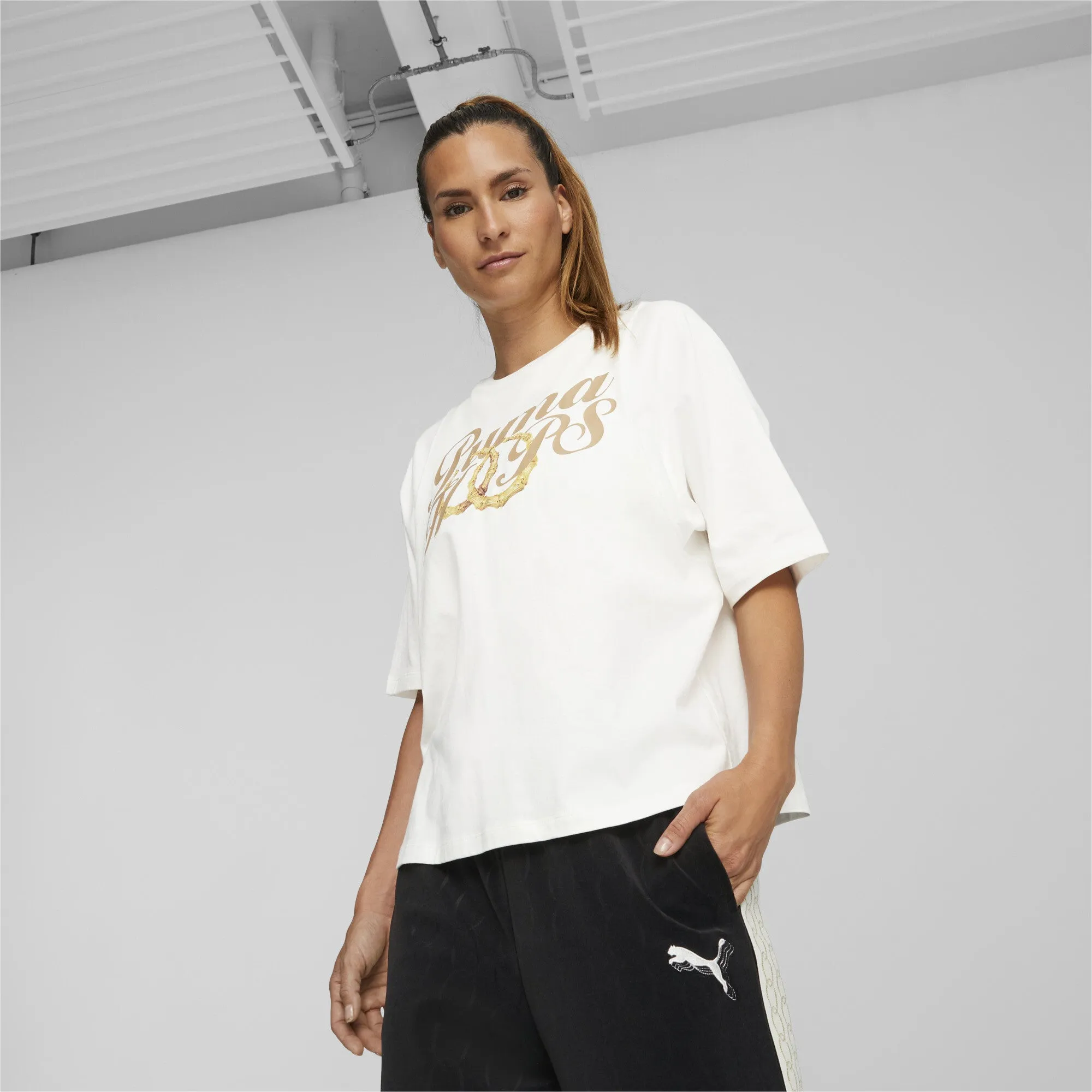 PUMA - Women - Hoops Tee - White