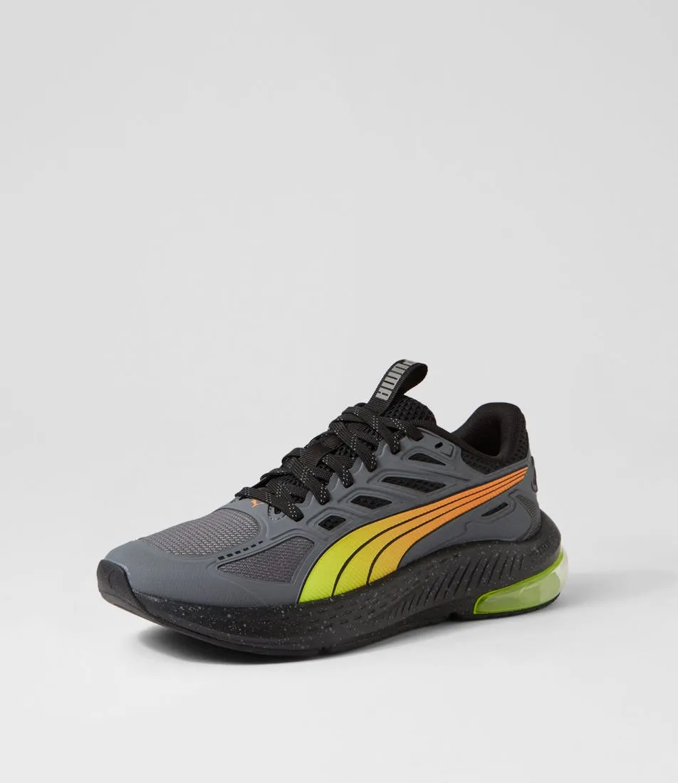 PUMA X Cell Lightspeed Black Dark Gray Mesh Sneakers