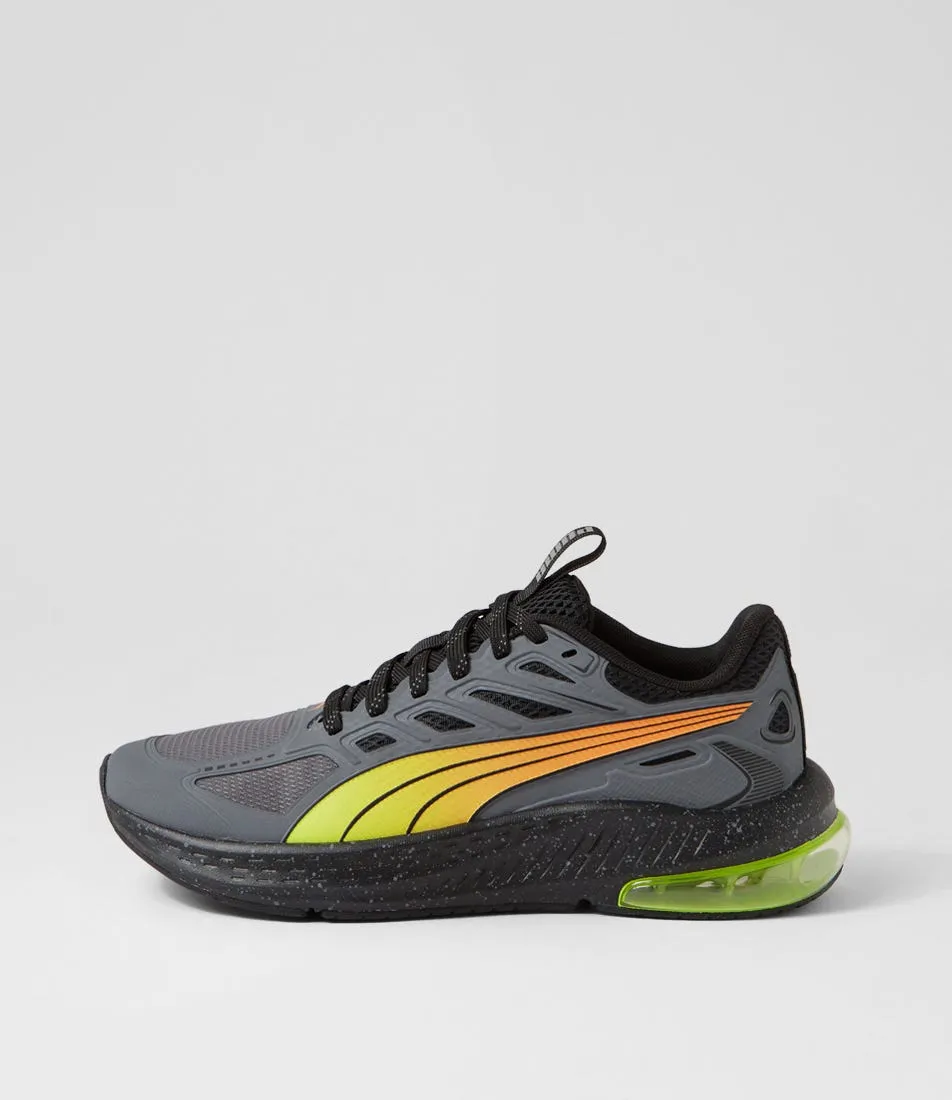 PUMA X Cell Lightspeed Black Dark Gray Mesh Sneakers