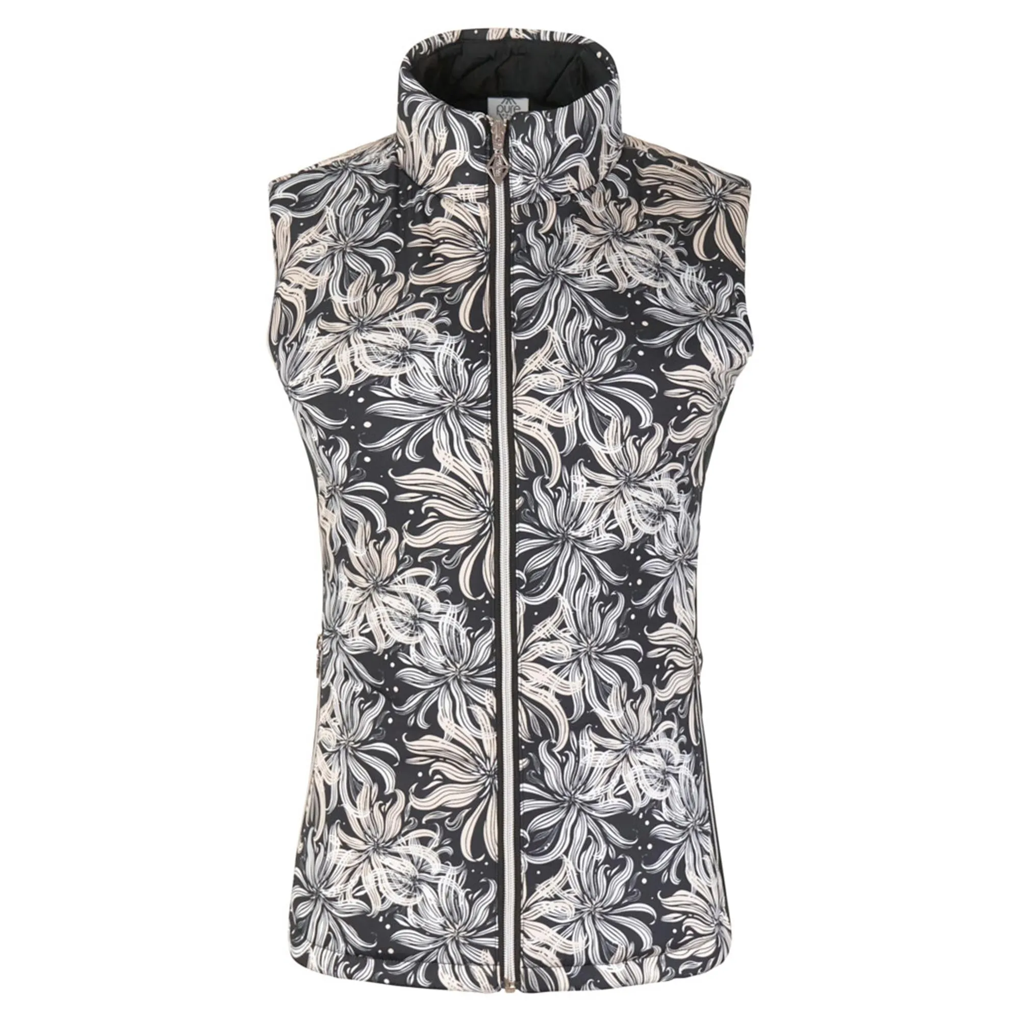 Pure Golf Annona Patterened Ladies Golf Gilet Champagne Orchid