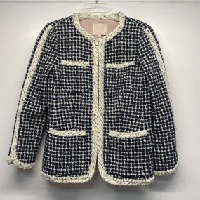 Rebecca Taylor Women's Size 6-S Black-White Pattern Button Up Jacket