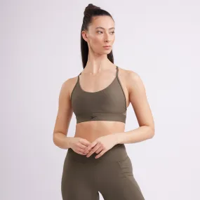 Reebok Lux Strappy Sports Bra Grout