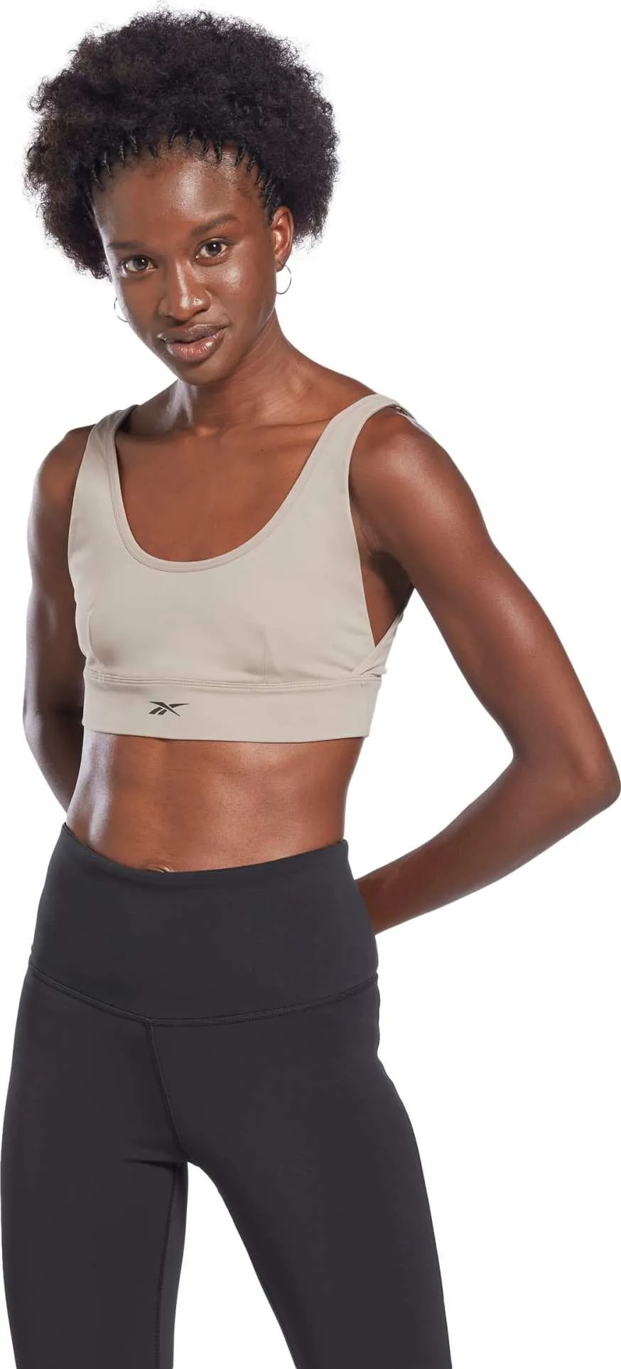 Reebok Women's Studio Reebok Stripped Minimalist Bra Boulder Grey | Buy Reebok Women's Studio Reebok Stripped Minimali