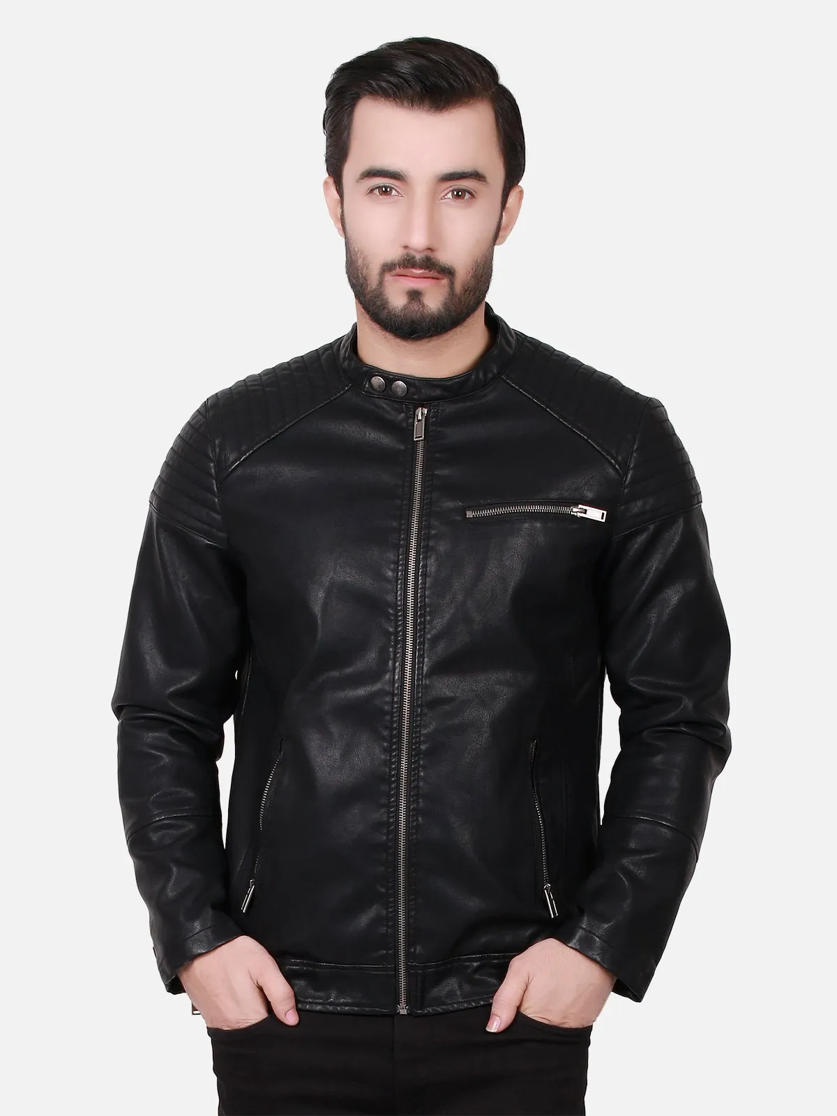 Regular Fit Leather Jacket - FMTJ17-39028