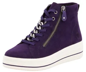 Remonte Aubergine Lace Up Boot