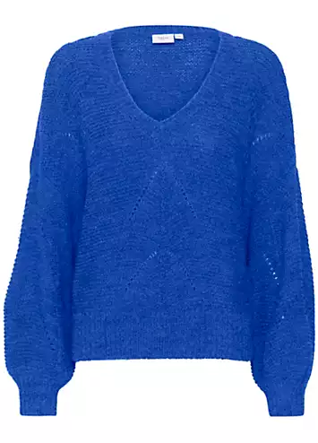 Saint Tropez Felia V-Neck Relaxed Fit Pullover | Grattan