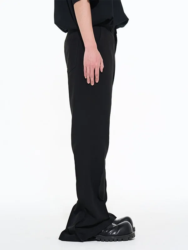 Simple Straight Loose Wide Flare-Pants