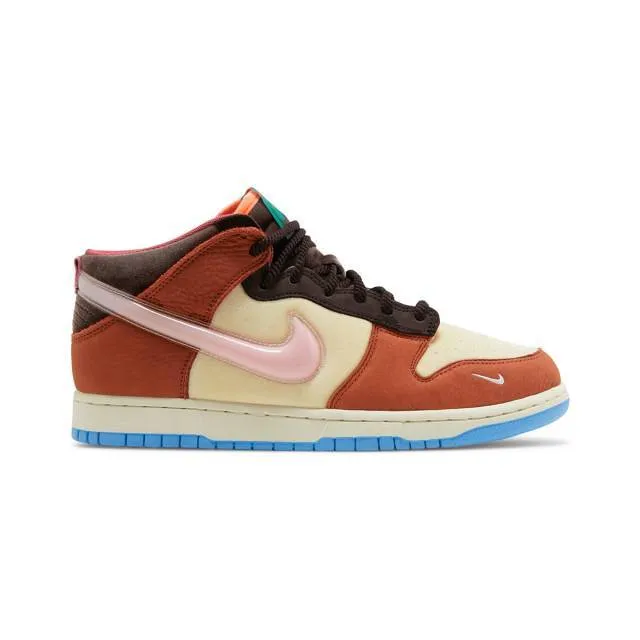 Social status x nike dunk mid (chocolate milk/ canvas/ mid soft p