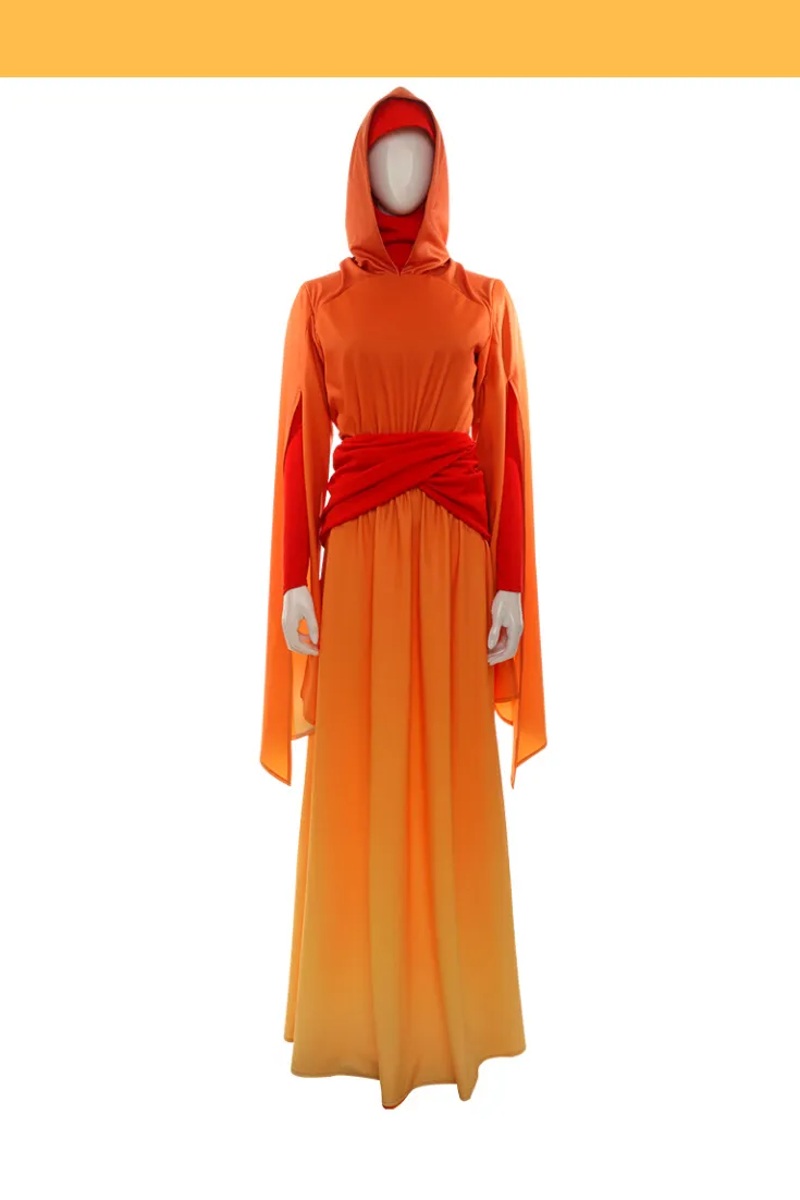 Star Wars Padme Amidala Flame Colored Robes Cosplay Costume