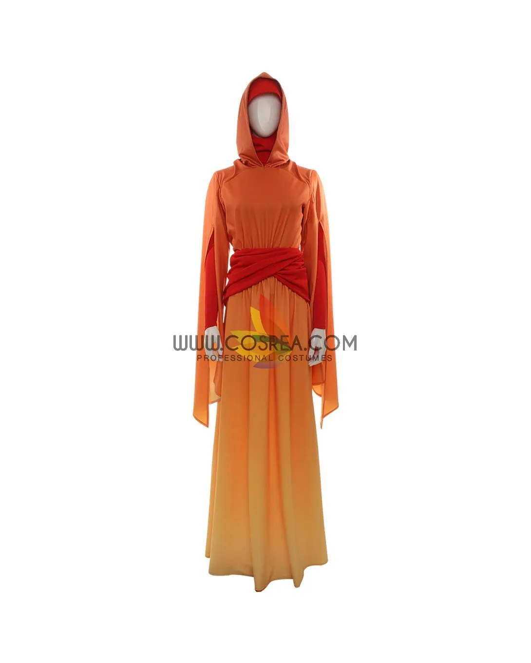 Star Wars Padme Amidala Flame Colored Robes Cosplay Costume