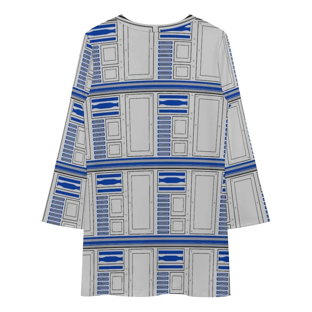 Star Wars R2-D2 Long Sleeve Patchwork T-shirt Dress