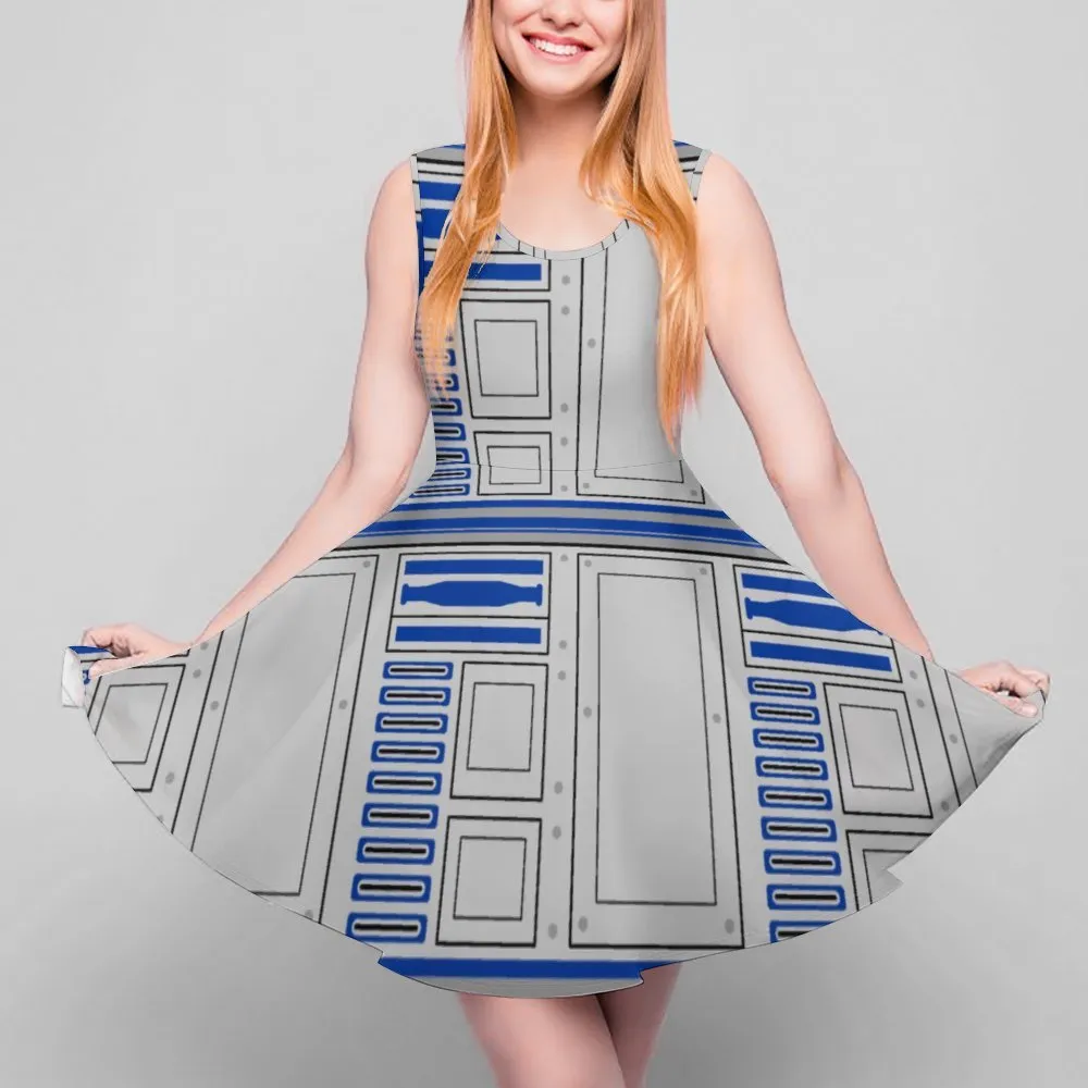 Star Wars R2-D2 Women's Sleeveless Round Neck Skater Dress