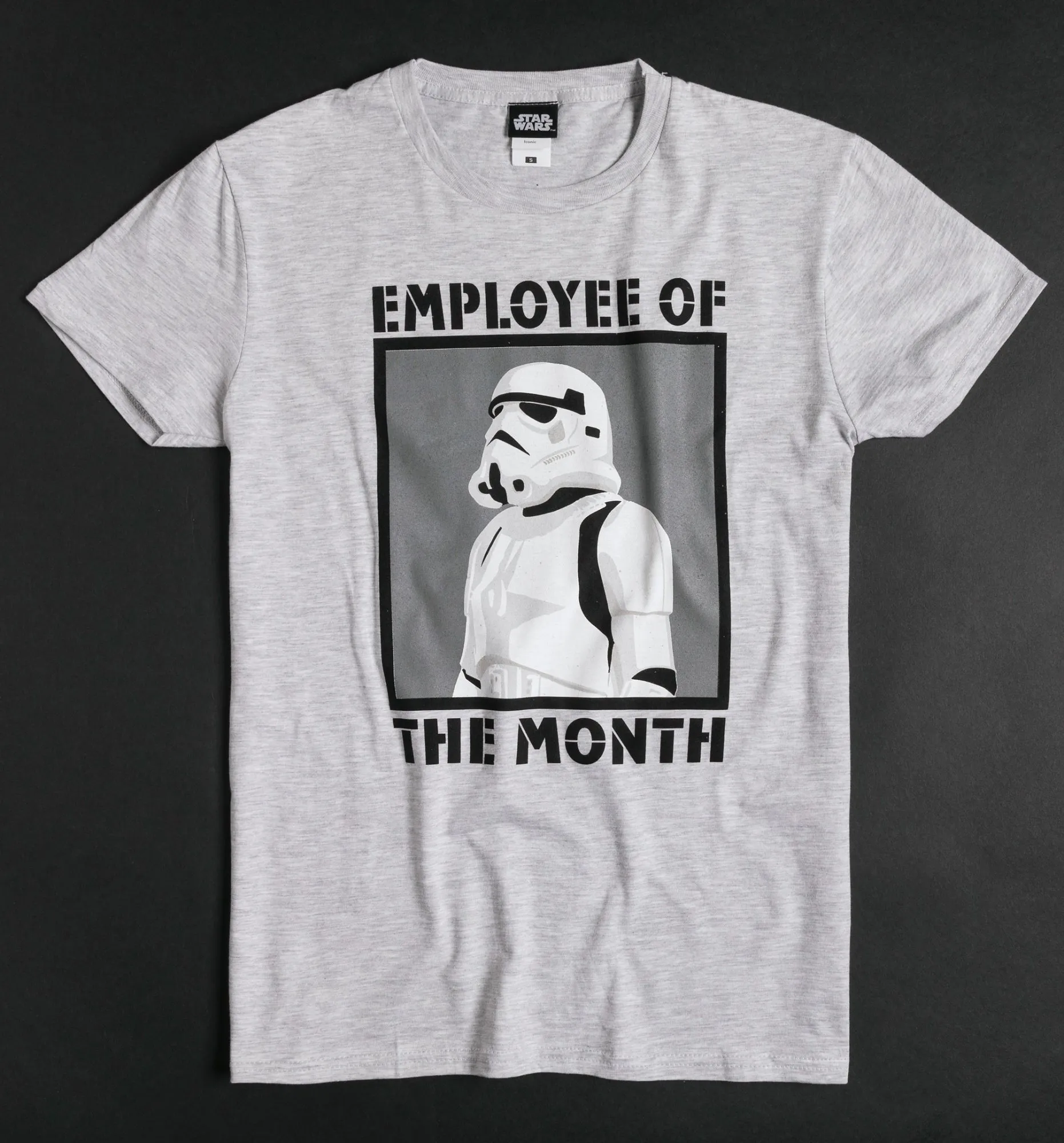 Star Wars Stormtrooper Employee Of The Month Grey Marl T-Shirt