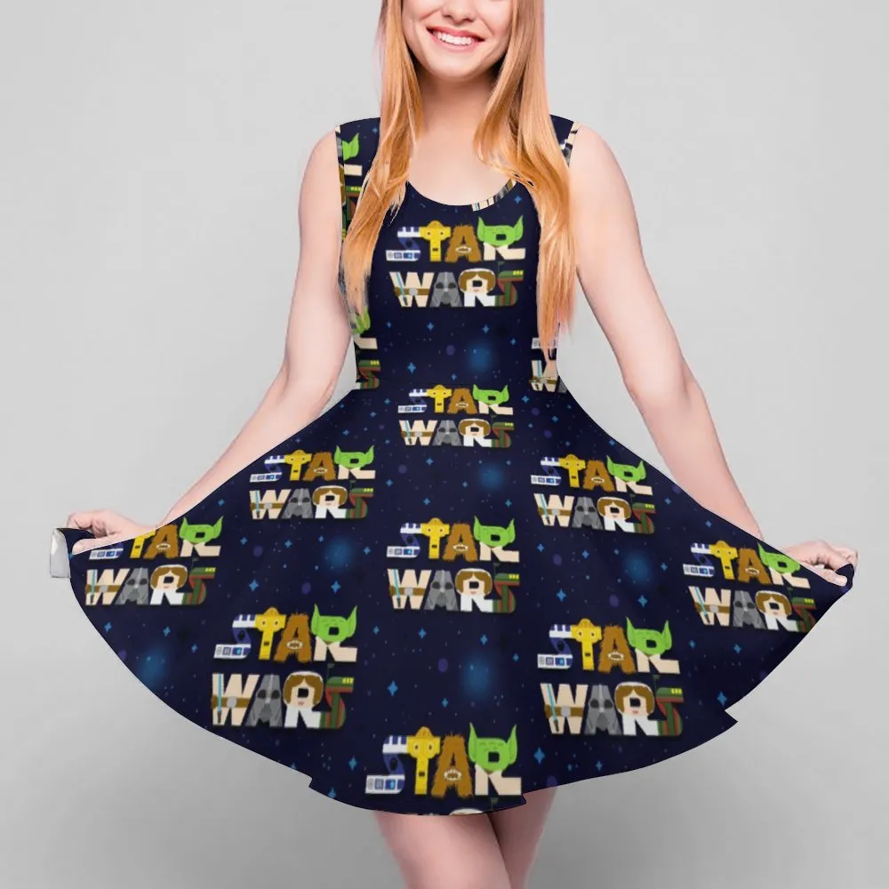 Star Wars Women's Sleeveless Round Neck Skater Dress