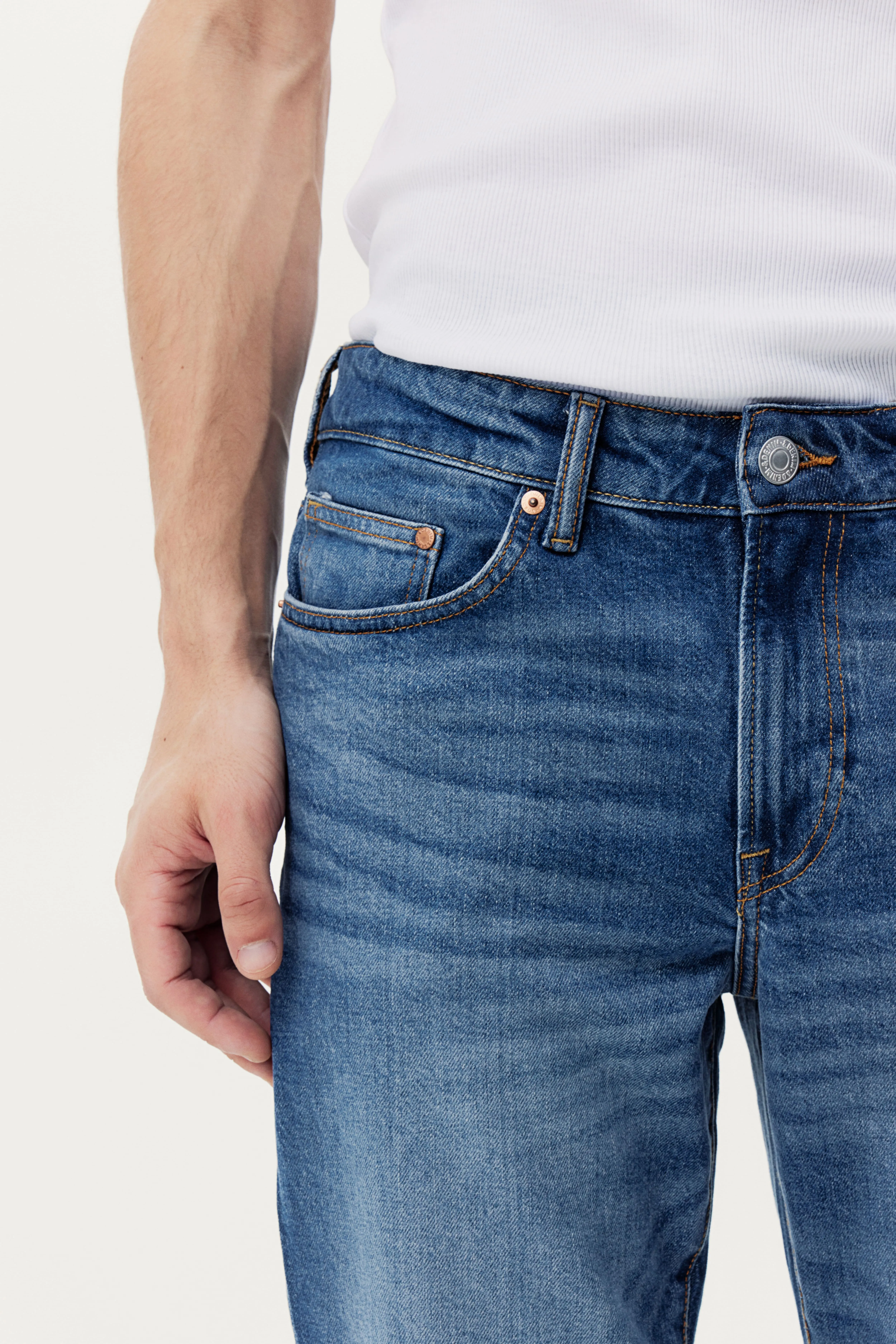 Straight Regular Jeans - Regular waist - Long - Denim blue - Men | H&M GB