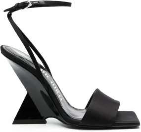 The Attico Cheope 105mm sandals Black