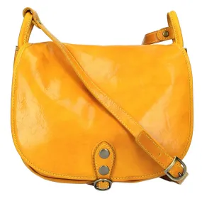 Tonia senape calfskin leather bag