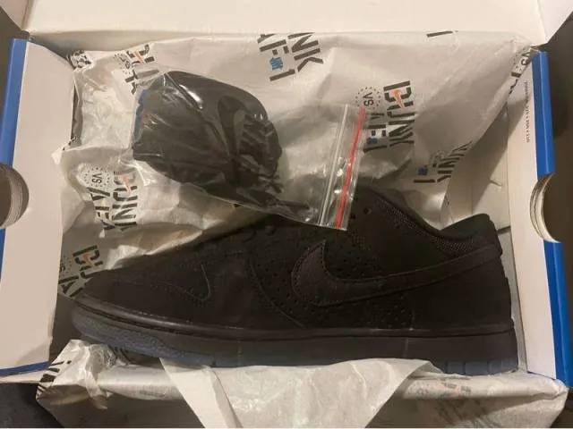 Undefeated x nike dunk low 5 on it black