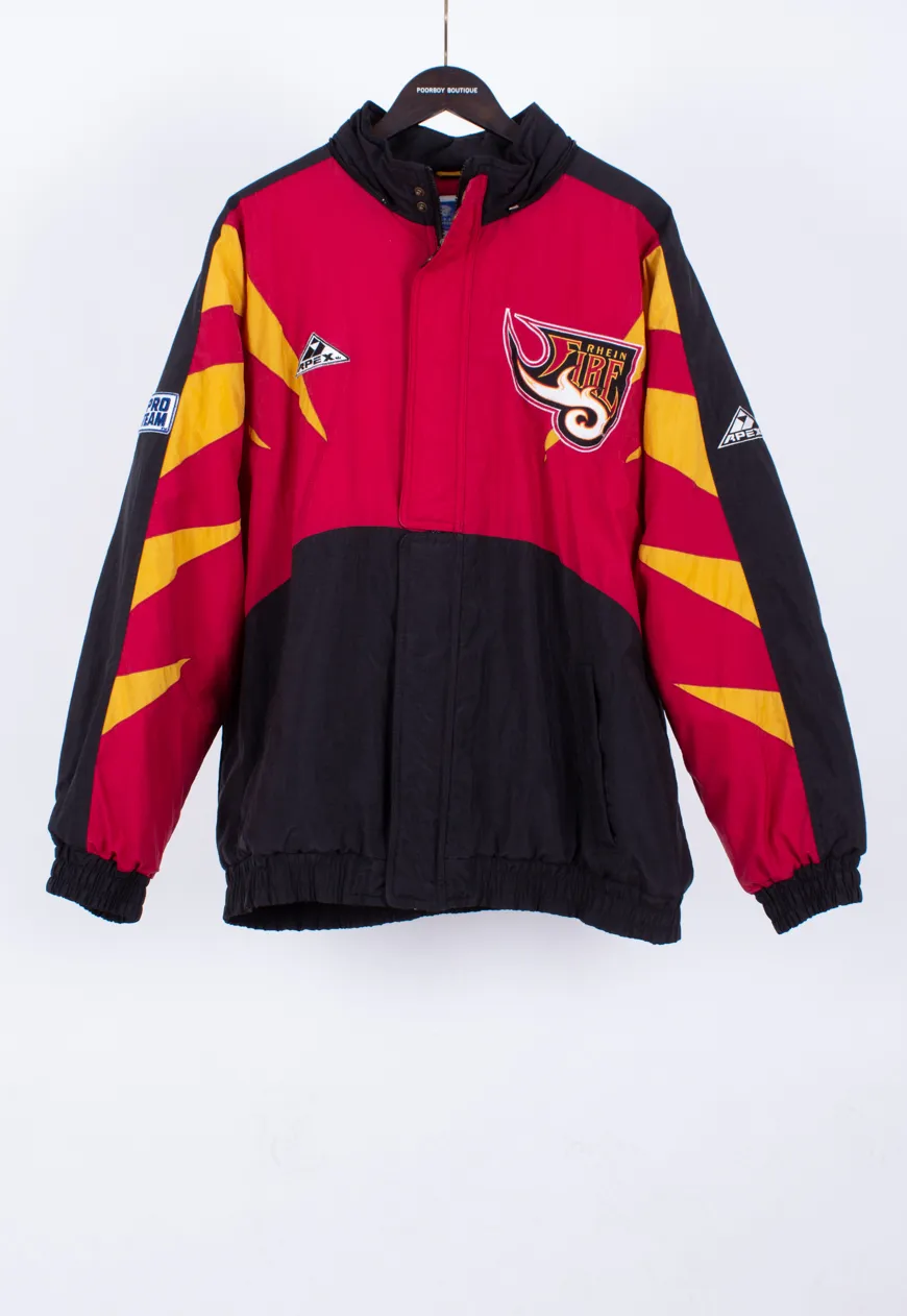 Vintage 90s NFL Padded Jacket Rhein Fire | Retro Clothing UK