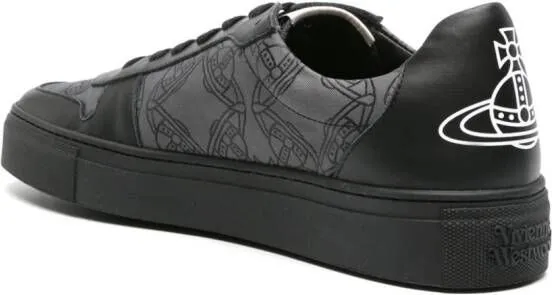 Vivienne Westwood Orborama-jacquard panelled sneakers Black