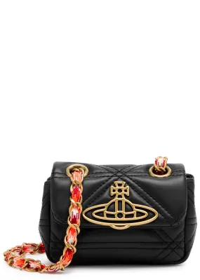 VIVIENNE WESTWOOD Vinnie quilted leather cross-body bag  -                         -                     -                