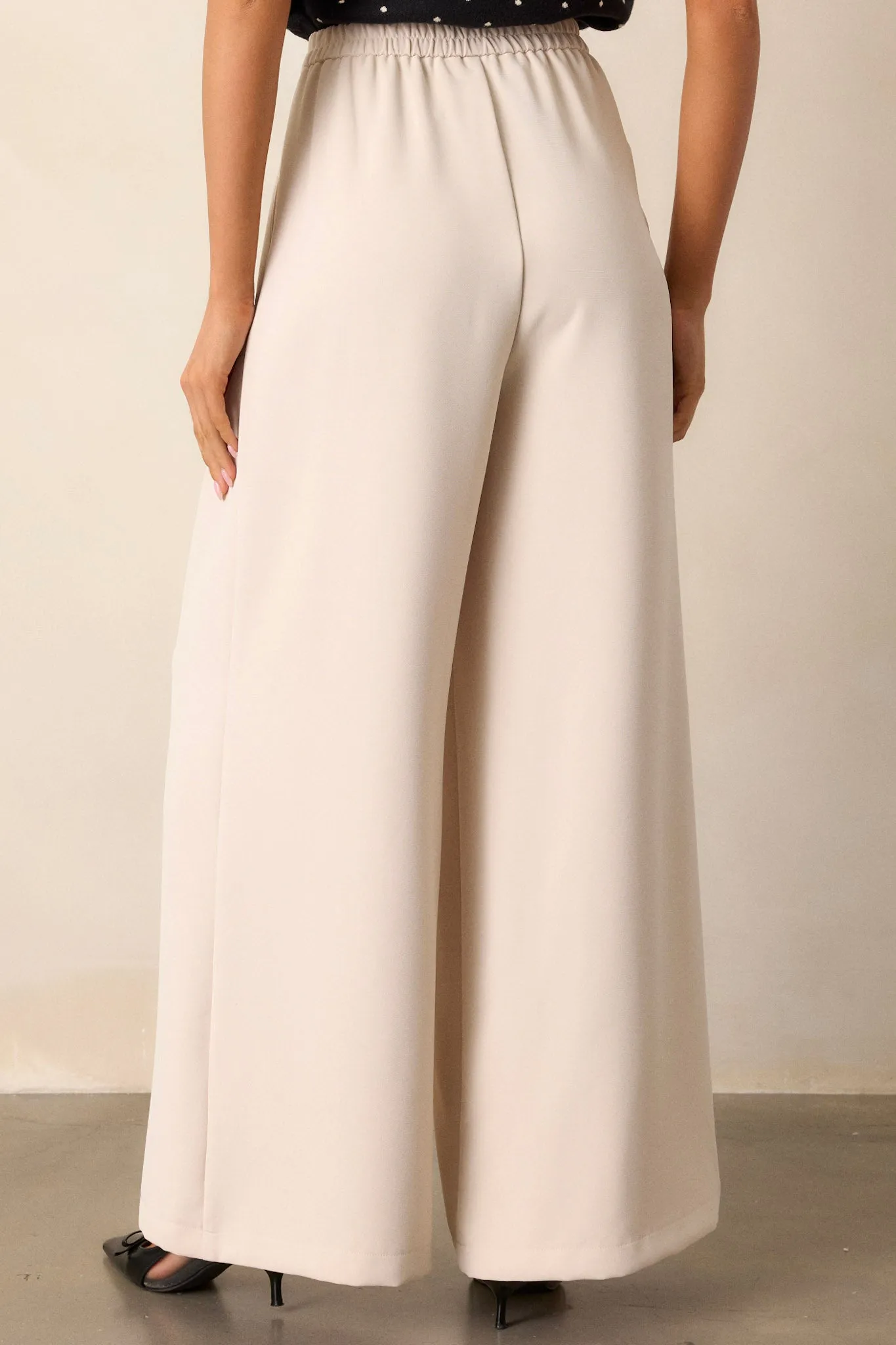 Willow Tree Light Beige Wide Leg Pants