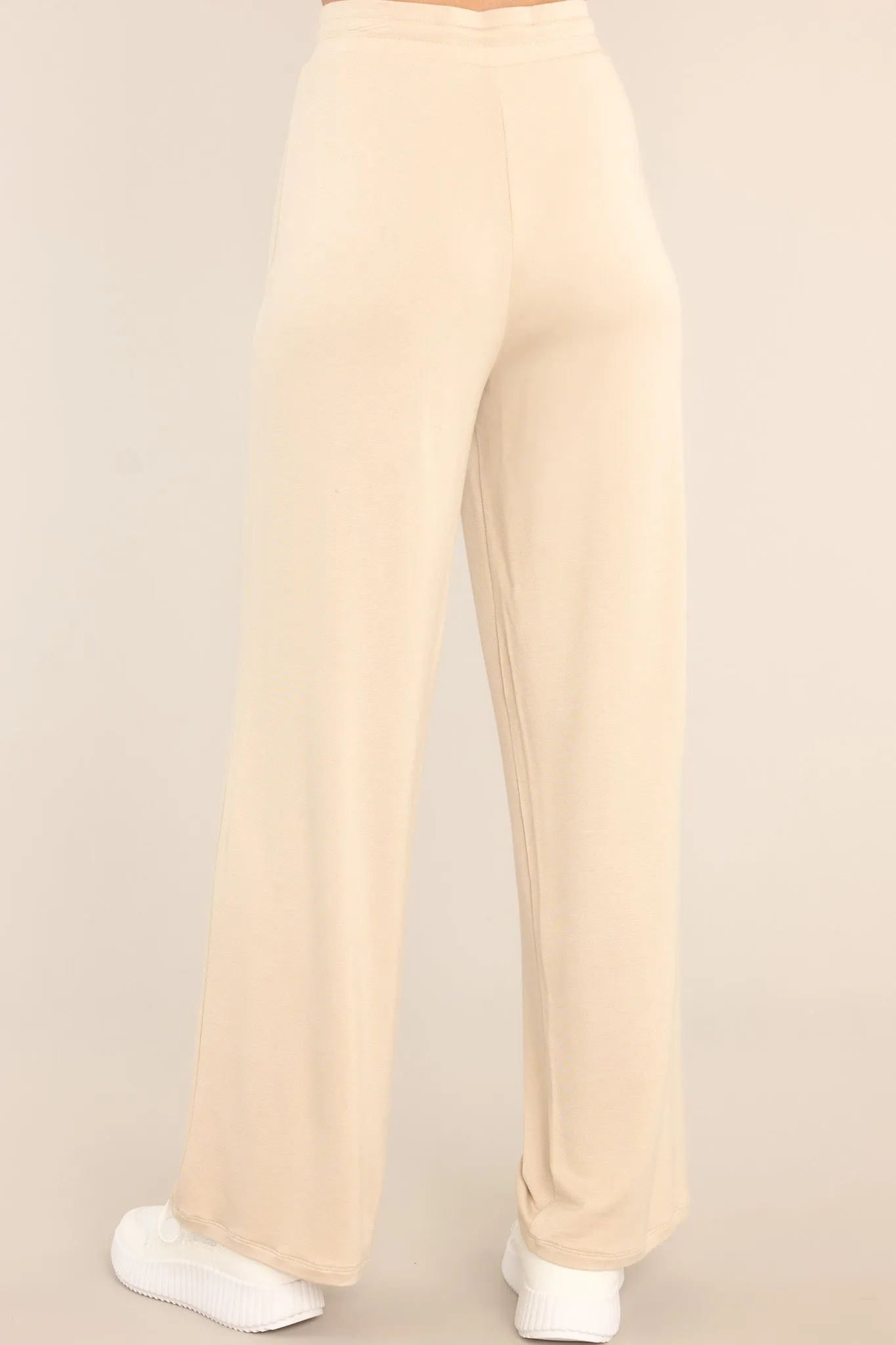 With Ease Natural Beige Wide Leg Pants