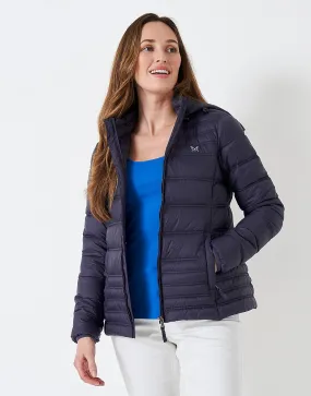 Women's Lightweight Padded Jacket from Crew Clothing Company - Navy Blue